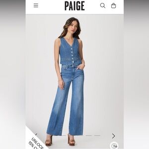 PAIGE distressed Wide Leg Jeans size 30